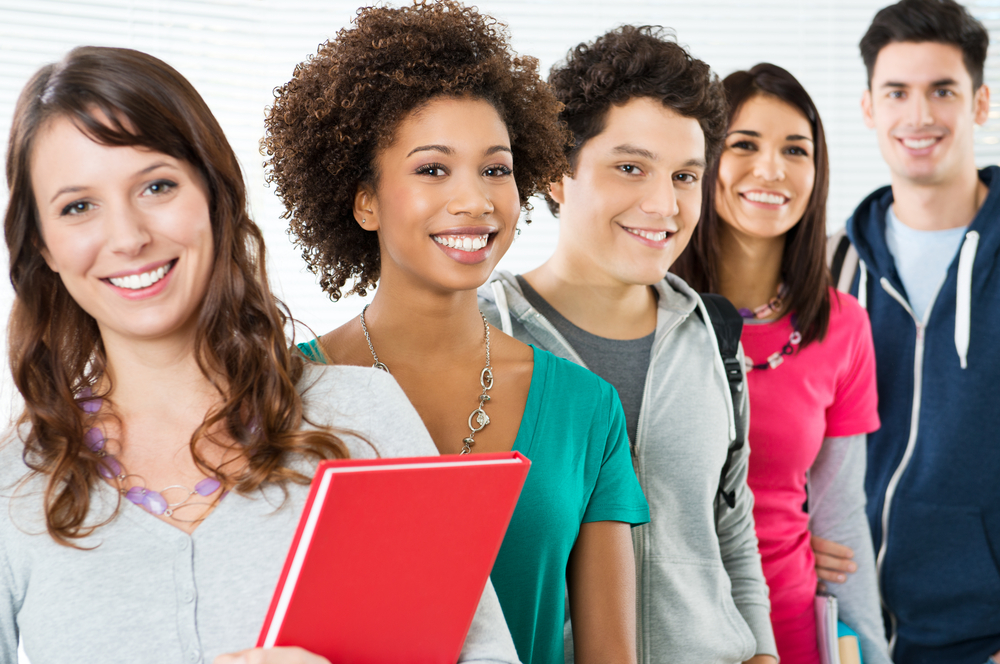 Group Of Happy Students