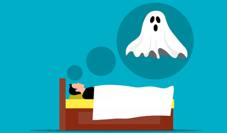 Man, Bed, Ghost, Sleep, Nightmare, Fear