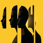 A Male Head Split Into Sections