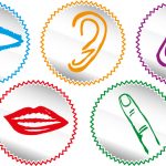 Five senses icon set – Vector Illustration