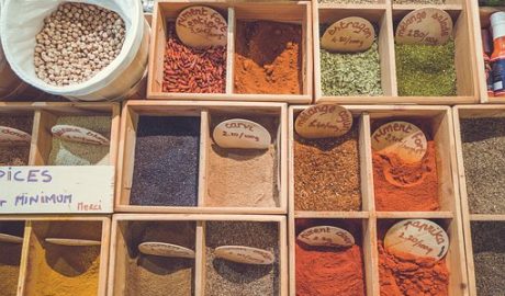 Assortment, Boxes, Spices, Powdered