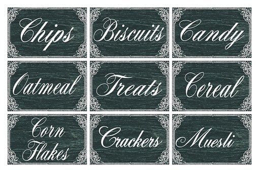 Snacks, Tags, Tag, Label, Kitchen